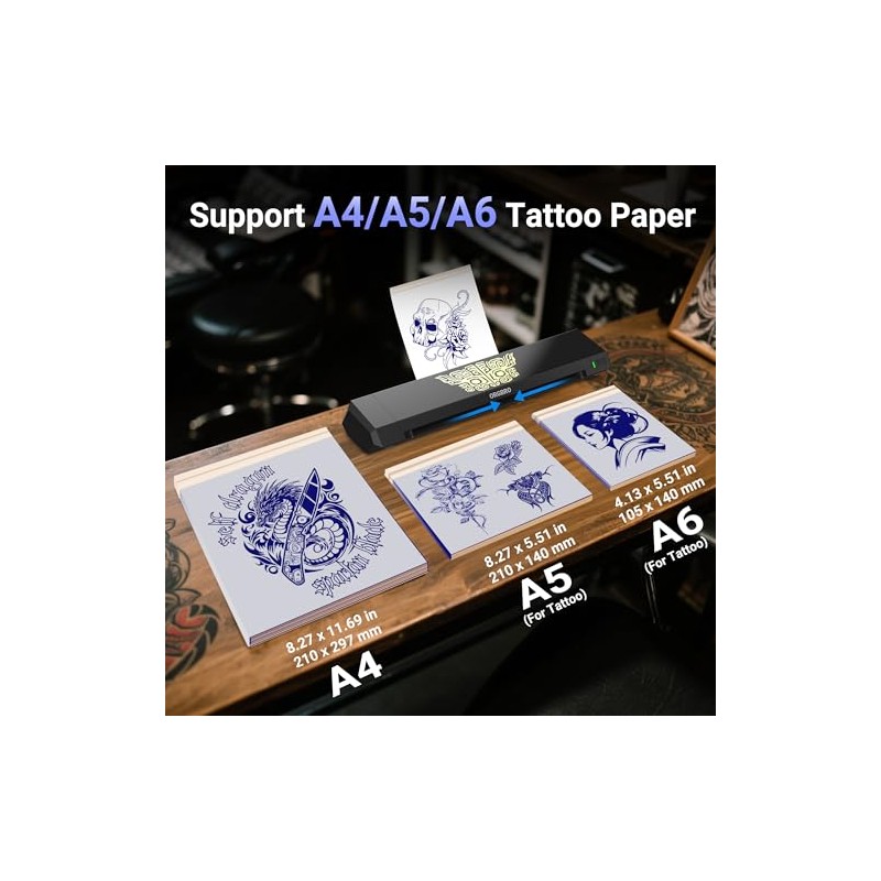 ORGBRO Tattoo Stencil Printer, X8 Thermal Tattoo Transfer Printer with