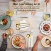 Evanda Gold Silverware Set 60 Piece Service for 20, Titanium