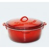 16 Qt. Red Enamel Coated Cast Iron Dutch Oven