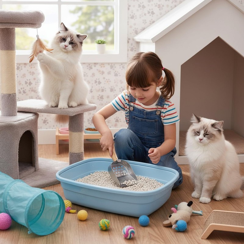 Paletta Raccogli Gatto Lettiera Con Supporto,Palettas Per Lettiera Gatto,Setacciatura Rapida,