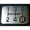 Tuningfan SPP-A001 Plated Shift Pattern Plate for 5-Speed MT Cars