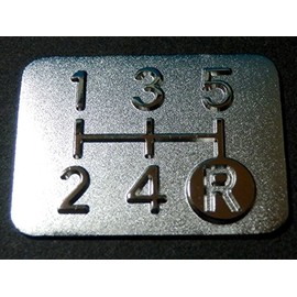 Tuningfan SPP-A001 Plated Shift Pattern Plate for 5-Speed MT Cars