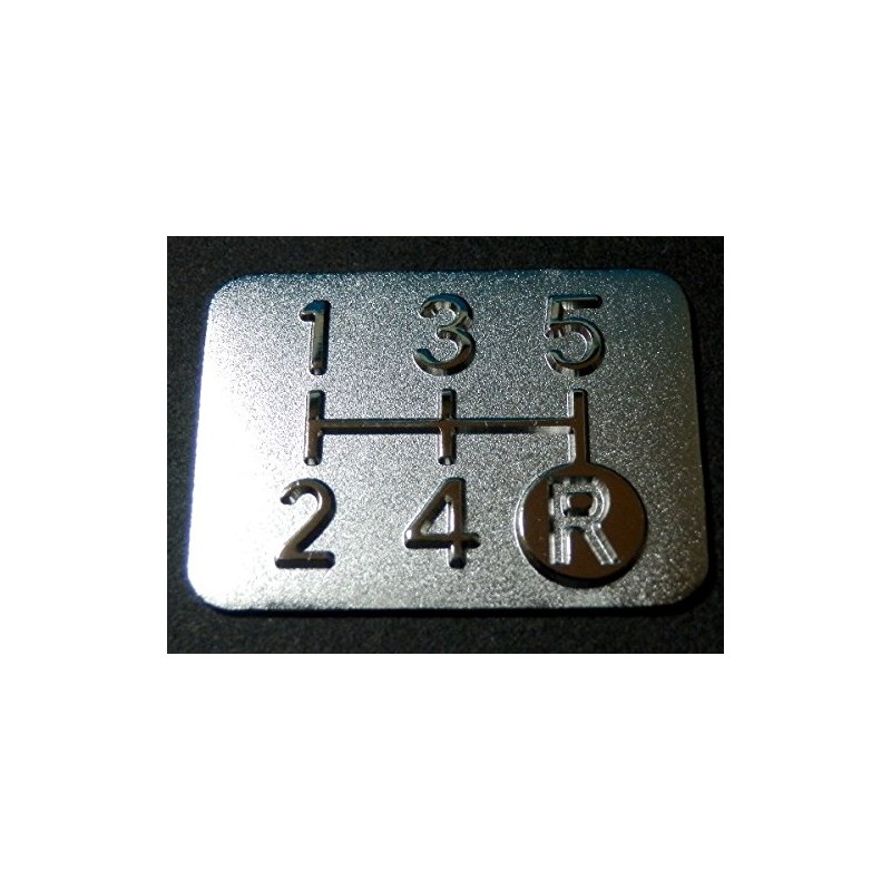 Tuningfan SPP-A001 Plated Shift Pattern Plate for 5-Speed MT Cars