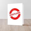 CafePress Rubber Ink Stamp Maryland Greeting Cards Folded Greeting Cards