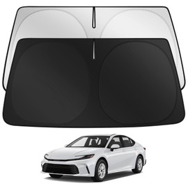 TAUYANG Windshield Sun Shade Custom for Toyota Camry 2026 2025 Accessories LE XLE Hybrid SE XSE Front Window Sunshade, Car Windshield Sun Visor Cover Foldable with Storage Bag