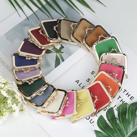 ROYAL BAGGER Genuine Cow Leather Mini Jewelry Box, Ring & Necklace Storage, Slim Coin Purse with Kiss Lock for Women 3120 (Royal Blue)