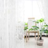 Beruyu White Lace Curtains for Windows Floral Embroidered Voile Curtains