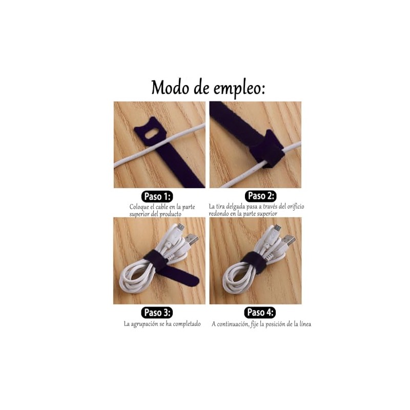 Lumbor37 Clips Organizador de Cables Autoadhesivo, 50 Piezas Clips Adhesivos