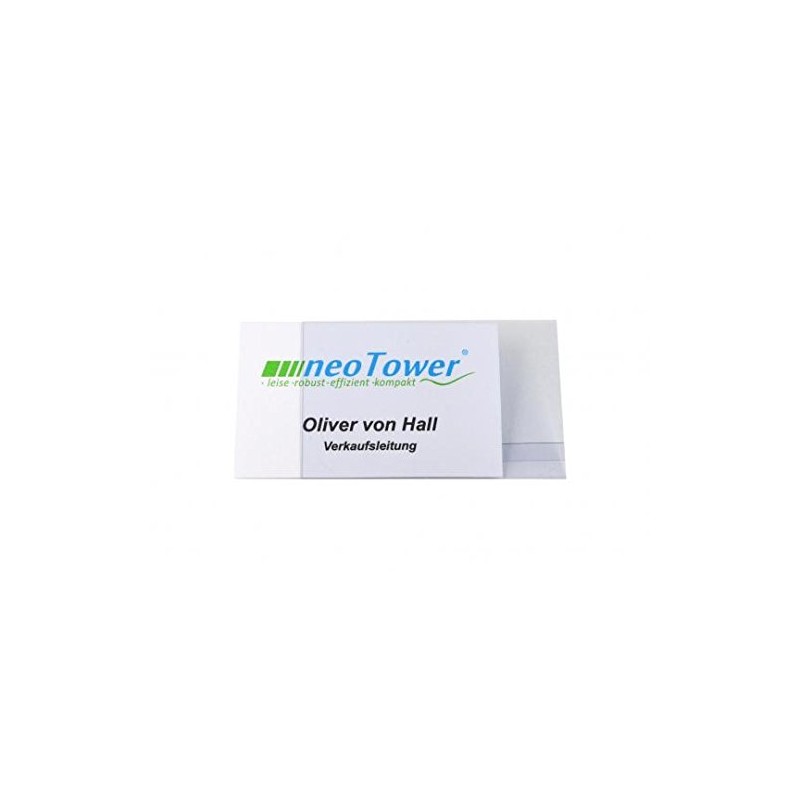 Pack of 50 Name Badges, ID Cards Made of Hard