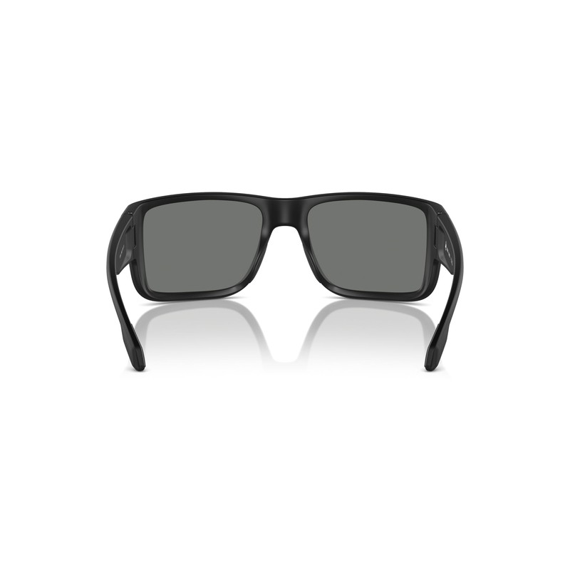Native Eyewear Men's Badlands Rectangular Sunglasses, Matte Black/Grey Polarized, 58