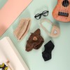 Lyreh 5-Piece Clothes Accessories for Dolls, Brown Yarn Doll Outfits