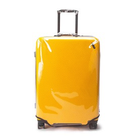 MosaiRudo Clear PVC Luggage Cover Protectors Transparent Travel Luggage Protector for Wheeled Suitcase (No disassembly zipper Thickness 0.3mm, 26inch)