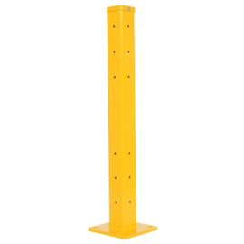 Vestil GR-F2R-DI-TP42-YL Steel Rigid Tube Post Drop In Style 42 In. For 2 Ribbed Drop In Style Guard Rails Yellow