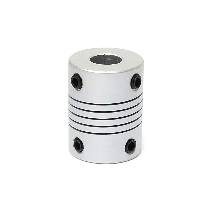 POWERTOOL 5PCS Flexible Shaft Couplings, 6.35mm x 8mm Aluminum Alloy