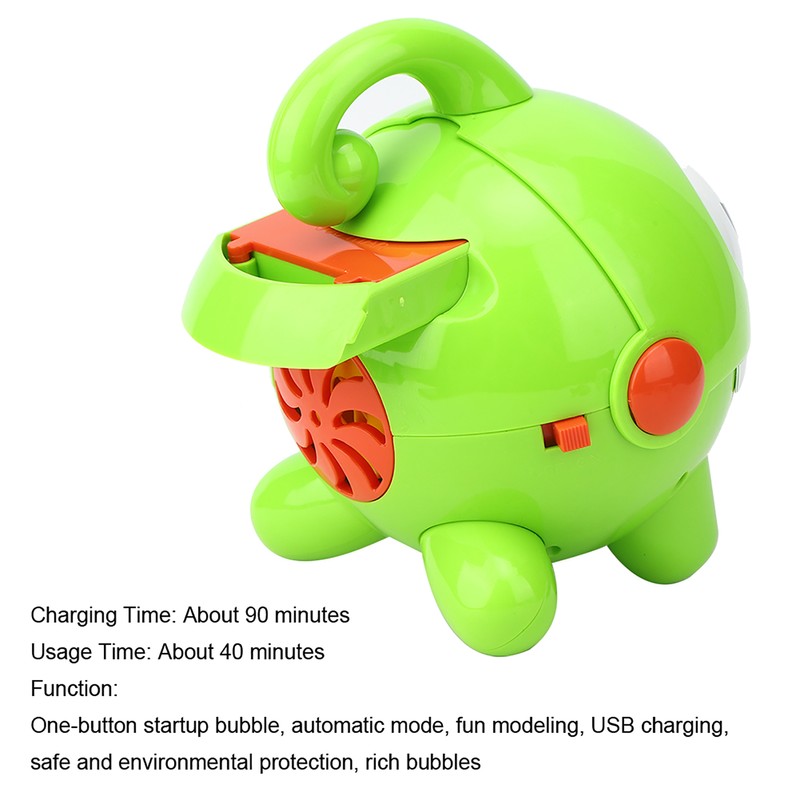 Electric Bubble Blowing Toys Children Rechargeable One Button Operation Bubble