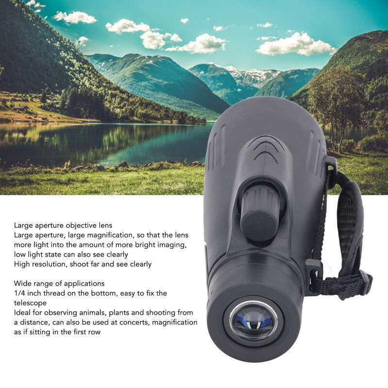 12x50 Portable Monocular Multi Layer Coating HD Zoom Lens Large