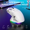 ATTACK SHARK X11 Wireless Gaming Computer Mouse, Rechargeable RGB Lighting Wireless Mouse
