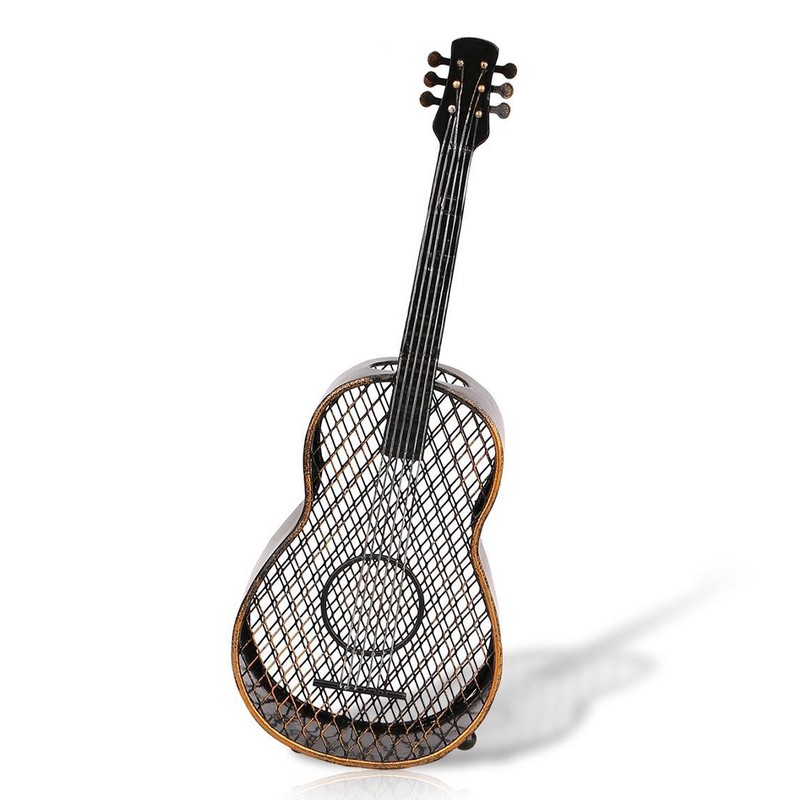 Guitar Shaped Wine Cork Container Wine Bottle Stopper Organizer Home