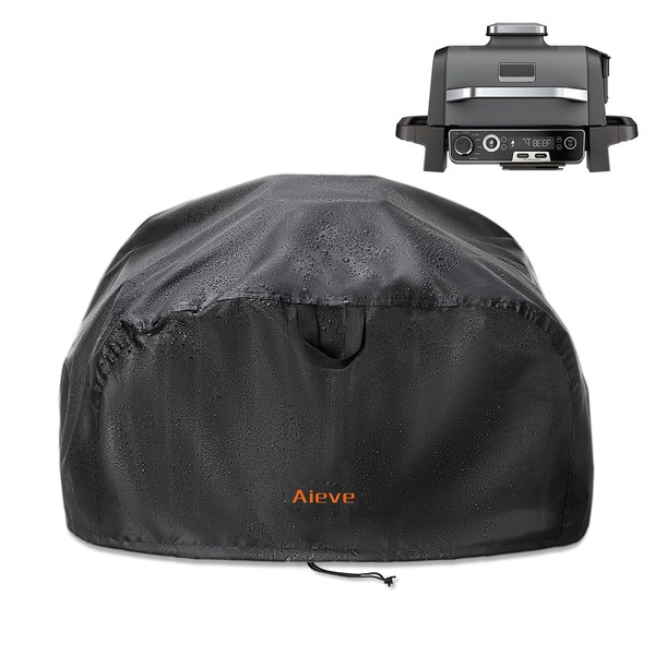 Aieve Grill Cover for Ninja Woodfire Outdoor Grill, Waterproof Grill Accessories BBQ Grill Cover Compatible with Ninja Woodfire Electric BBQ Grill & Smoker OG701UK 0G751UK