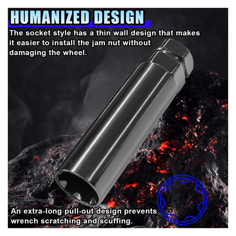 7 Point Spline Drive Tuner Socket Key Tool, Lug Nuts