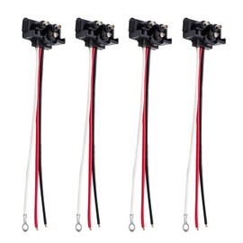 WALSIO 4PCS 3 Pin Trailer Light Connector, 3 Wire Plug Truck Trailer Light Plug, Compatible with Sealed Brake Backup Light 6" Oval Lights, 4" Round Lights