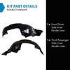 TRQ Front Inner Fender Liner Set Compatible with 2010-2011 Kia
