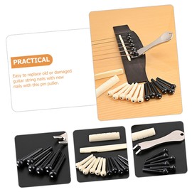 Kisangel Acoustic Guitar Bridge Pins Puller Set Durable Guitar Repair Tool with Pin Extractor for Easy Installation
