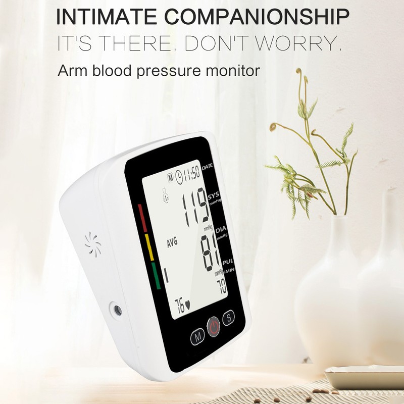Electric Blood Pressure Monitor Digital Arm Sphygmomanometer With Voice Function