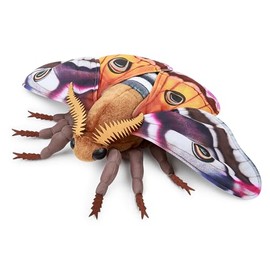 Frankiezhou Home Emperor Moth Plush Toy - Realistic Emperor Moth Stuffed Animals Brown 11in, Lifelike Soft Big Moths Plushie Model Toys, Unique Plushs Gift Collection for Kids