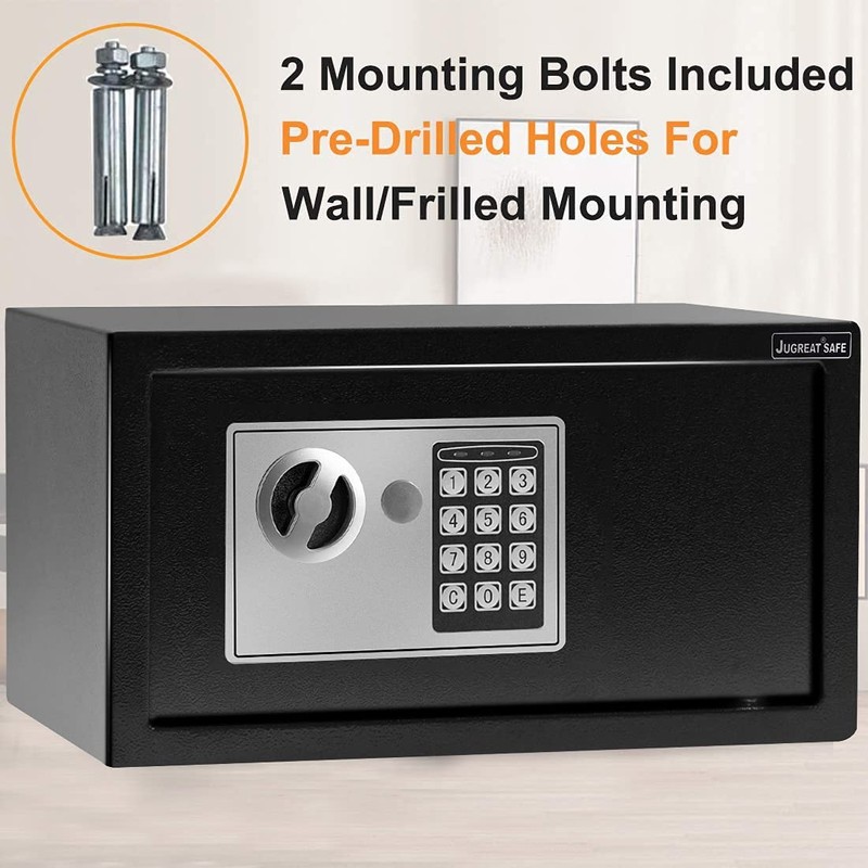 JUGREAT Safe Box with Sensor Light,Electronic Digital Security Safe Steel