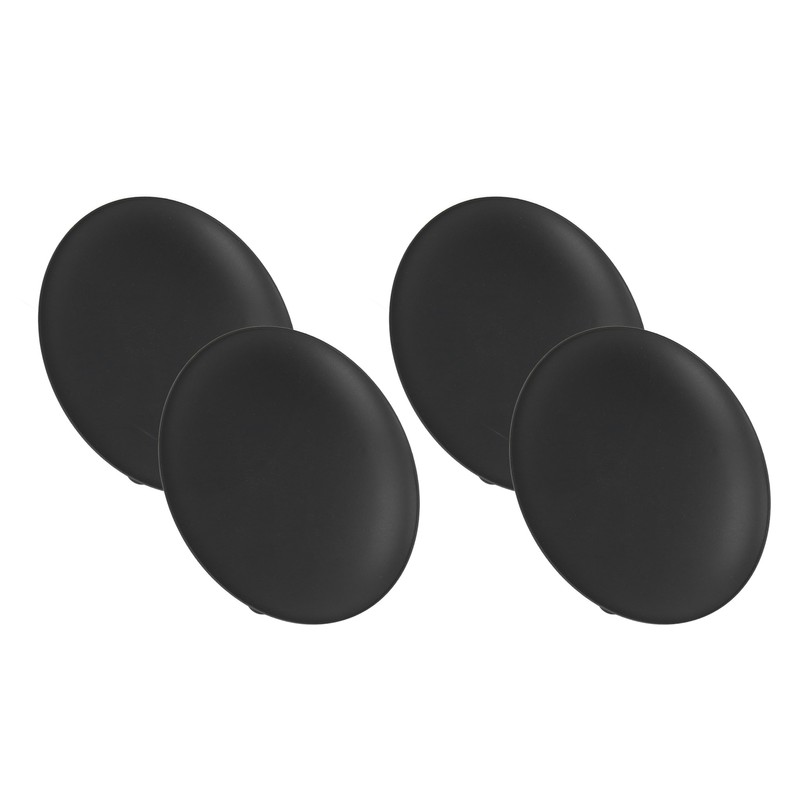 4pcs Iron Plate Candle Holder Retro Modern Round Black Matte