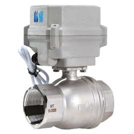 HSH-Flo 1-1/2" DN40 2 Way 12VDC 24VAC 24VDC Stainless Steel 304 2 Wires Normally Closed Electrical On/Off Motorized Ball Valve