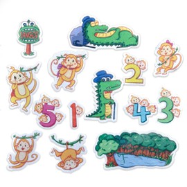 CHEFAN Felt Flannel Board Stories for Toddler,5 Little Monkeys Swinging in a Tree,Preschool Felt Activities,Flannel Graphic