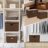 DAYARD Foldable Storage Boxes with Lids Linen Fabric Stackable Storage