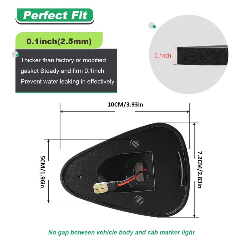 Roof Cab Marker Light Gasket Clearance Running Lamp Seal Front