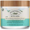 Humphreys Witch Hazel Nourishing Cleansing Pads | Wild Harvested Witch Hazel & Aloe | Alcohol-Free | Natural | Hydrating | Biodegradable | 60 Pads