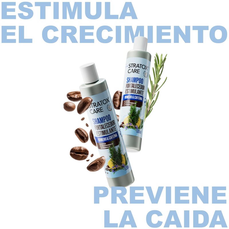 Shampoo Romero Cafeina, Anticaida, Estimulante | 520ml | Stratox Care