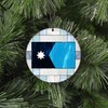 Minnesota Christmas Ornament - Faux Stained Glass Design Effect Featuring