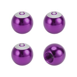 VekAuto 4 Pcs Tire Valve Stem Caps, 17x17.8MM Car Wheel Valve Cap Universal for Car Bike Motorcycle Anti Crash Aluminum Alloy Purple Tyre Valve Stem Cover Valve Dust Cap Tire Valve Cap