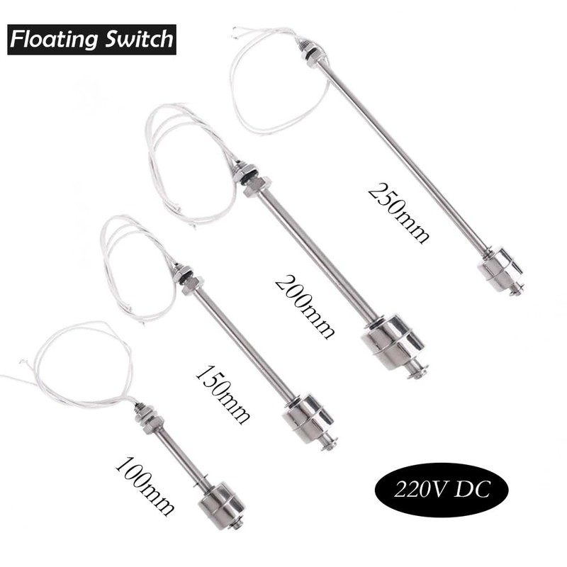 4 Pcs Liquid Level Sensor, 100mm 150mm 200mm 250mm Vertical