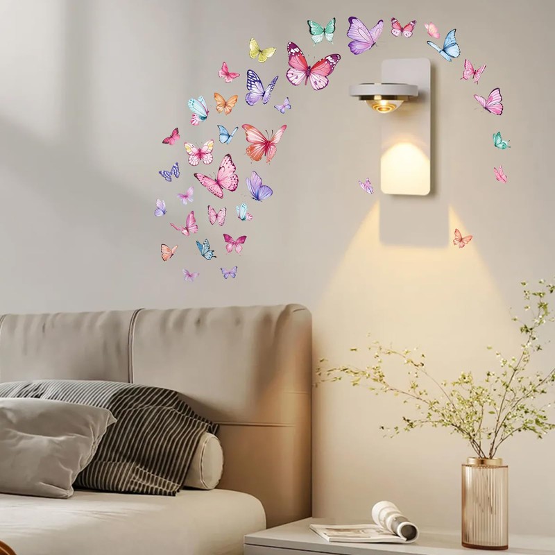 FunnAura 16 Pcs Butterfly Wall Art Stickers for Girls Bedrooms