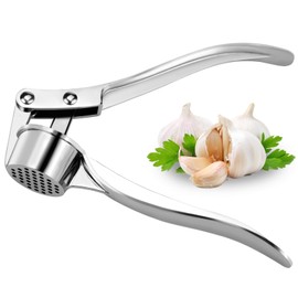 PROPOG Garlic Press, Stainless Steel, Dishwasher Safe, Garlic Press, Garlic Chopper, Garlic Peeler, Kitchen Gadget, Easy Cleaning Press Household