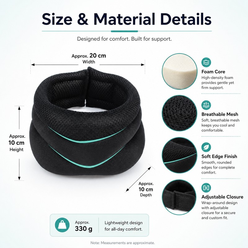 Foam Neck Support Brace for Daily Comfort – Adjustable Cervical