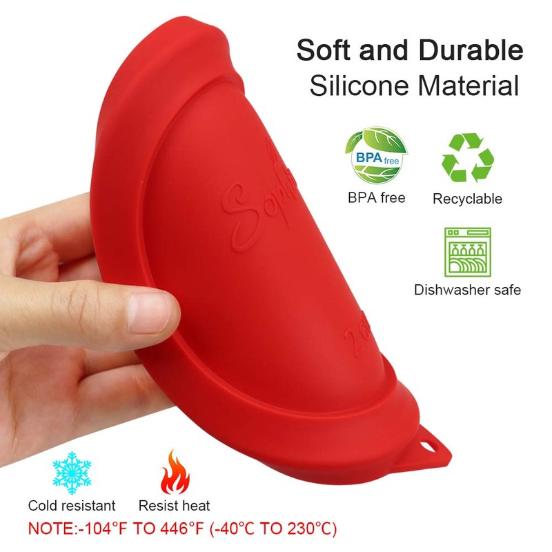 Sophico 2 Cup Round Silicone Storage Cover Lids Replacement for