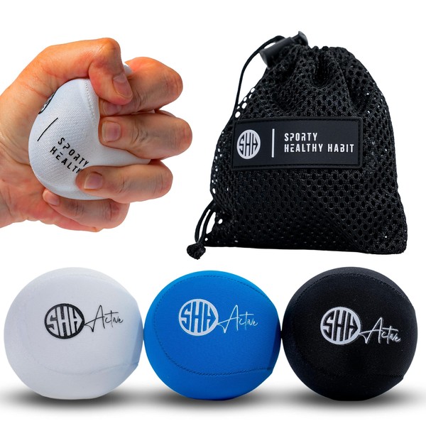 Stress Balls for Adults anxiety Stress Relief – Large Gel Squeeze Ball for Hand Therapy, Arthritis, Rehab, Office and Work. Grip Strengthener, Exercise ball (Soft, Medium, Hard) for Men and Women