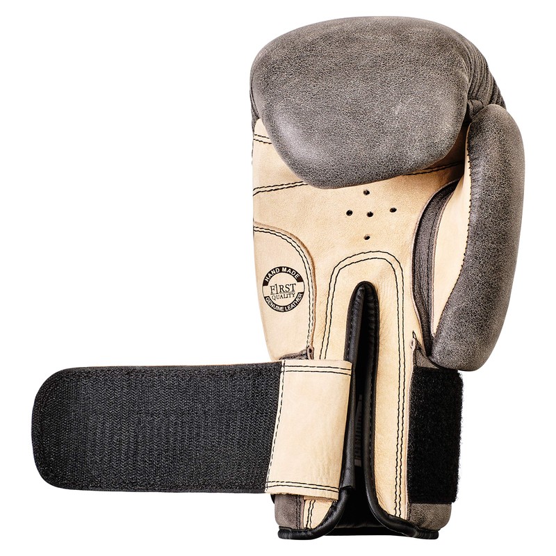 Bad Company Retro Cowhide Leather Boxing Gloves with Ventilation System