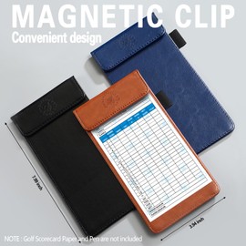 MAGNETTIGER Golf Scorecard Holder & Magnetic Yardage Book Cover,Golf Accessories for Men,Magnet Book Case for Back Pocket 3.94 * 7.87inch