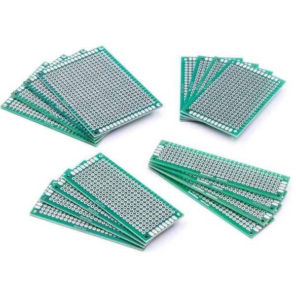 AZDelivery Set of 16 PCB Prototyping Board Perforated Cards compatible