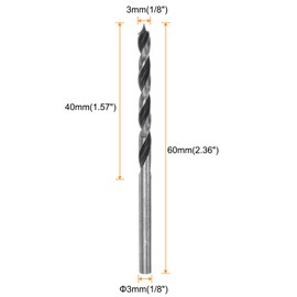 sourcing map 5pcs Brad Point Drill Bits 3mm Precise Cutting with Brad Point Tip for Woods