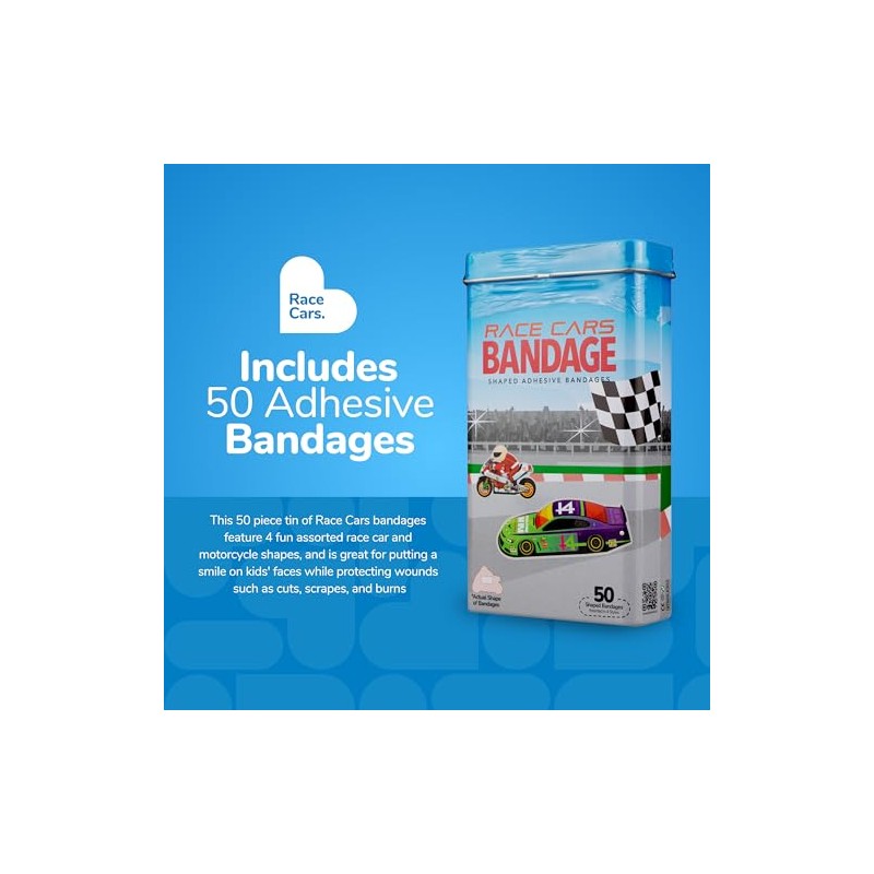 BioSwiss Vendas, vendas autoadhesivas con forma de autos de carrera,
